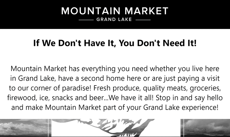 Mountain Market Website